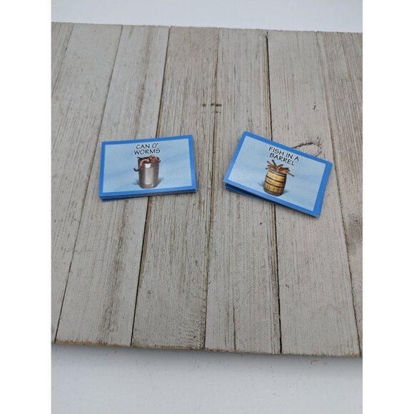 Fishinopoly 1998 Game Replacement Fish in Barrel Can O' Worms Cards - Picture 1 of 5